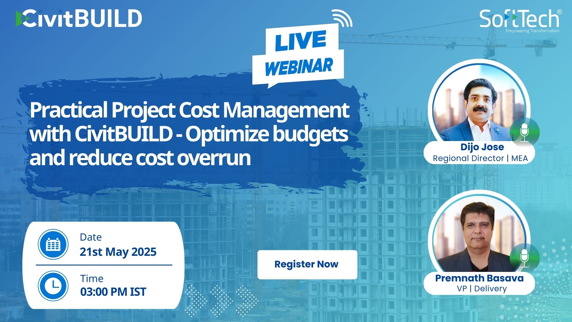 Webinar Banner - Unlock Efficiency with CivitBUILD's interconnected & intelligent project scheduling