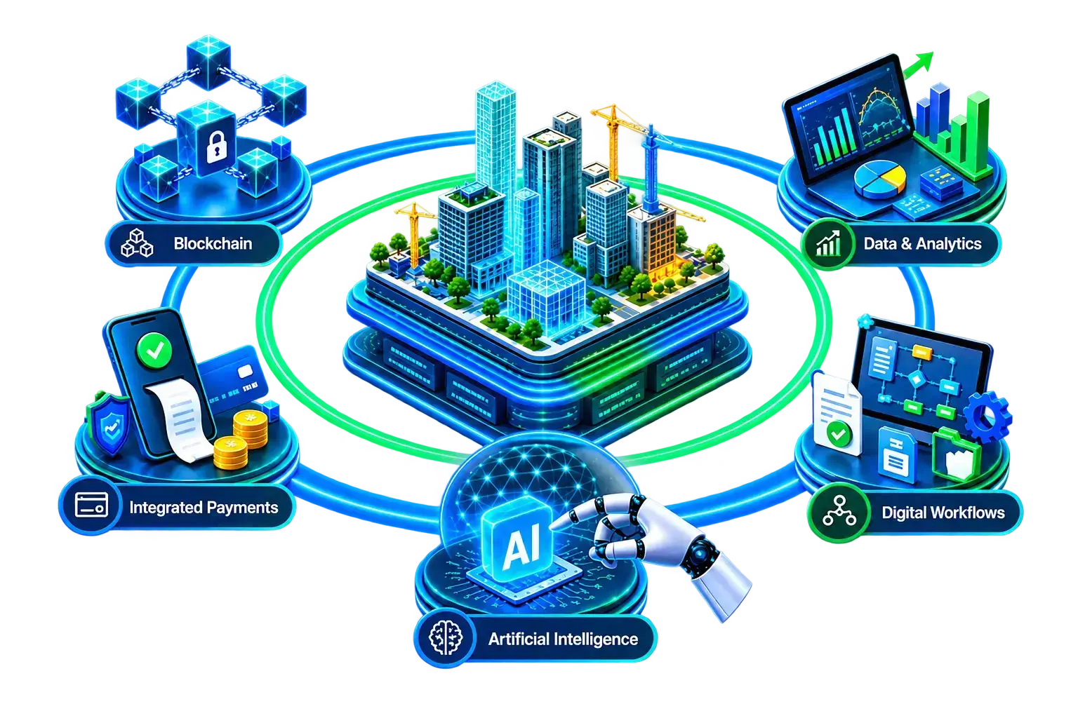 Construction permit software with trigger-based workflow and automated communications for efficiency